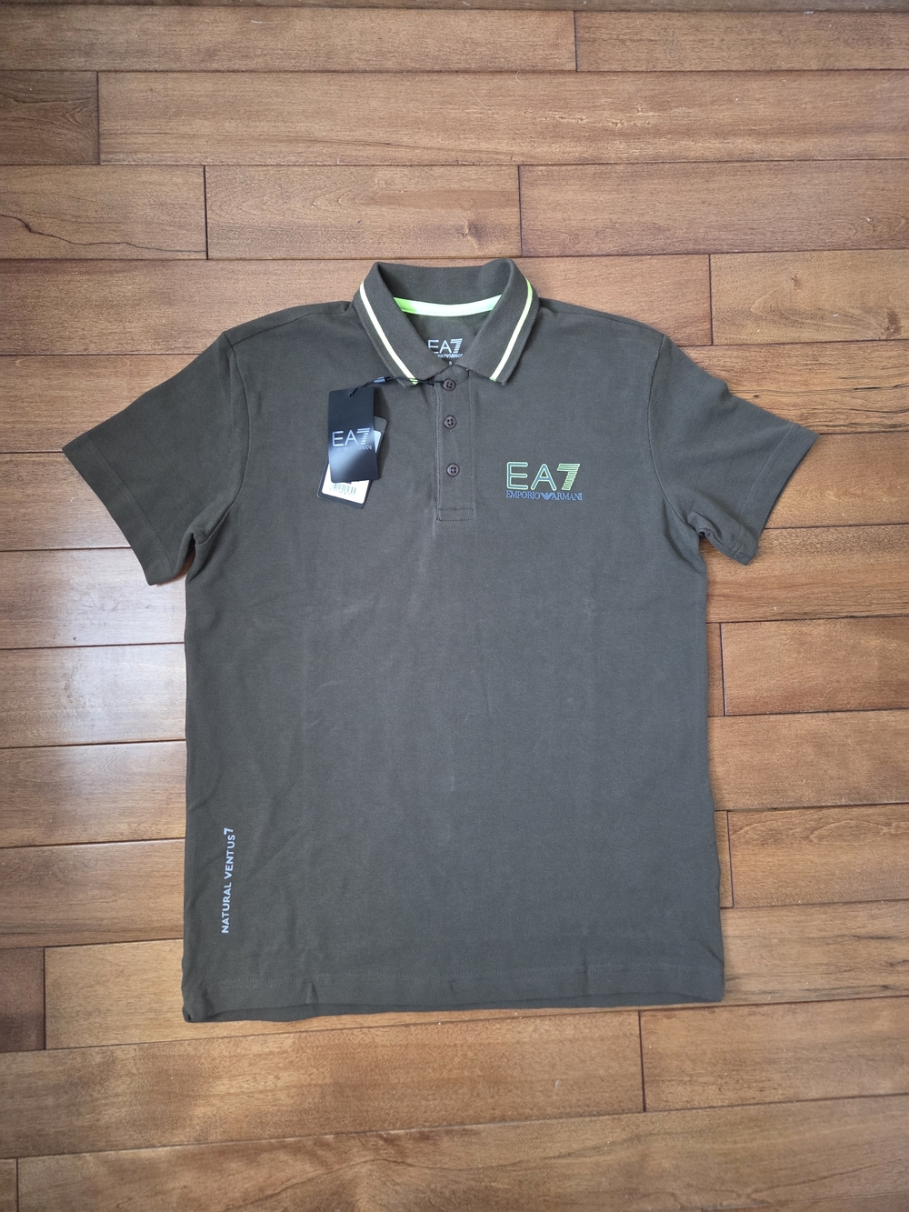 Emporio Armani EA7 Men's Olive Green classic  Polo Shirt Size S